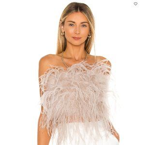 LaMarque Zaina Ostrich Feather Bustier Top